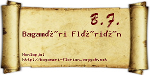 Bagaméri Flórián névjegykártya